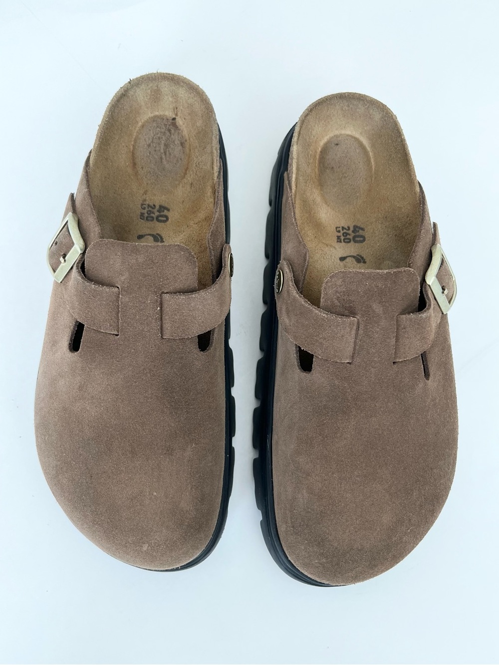 Birkenstock Papillio platform Boston Chunky Suede Platform Clogs 40 US 9 - Picture 6 of 11